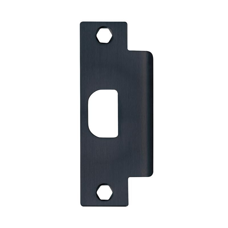 Tell Matte Black Steel Strike Plate 1 pk