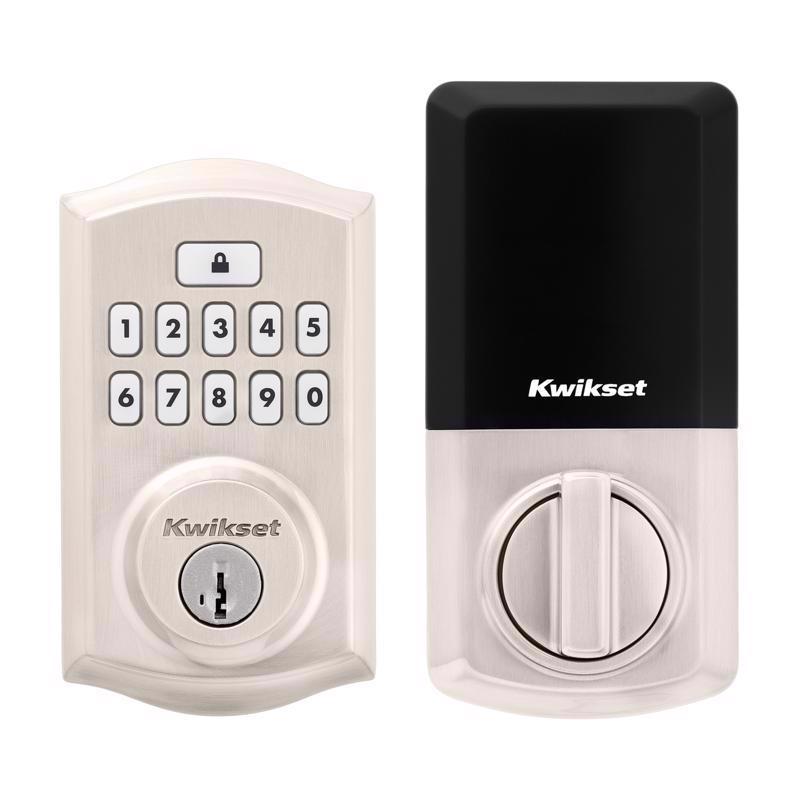 Kwikset SmartCode Satin Nickel Metal Electronic Deadbolt