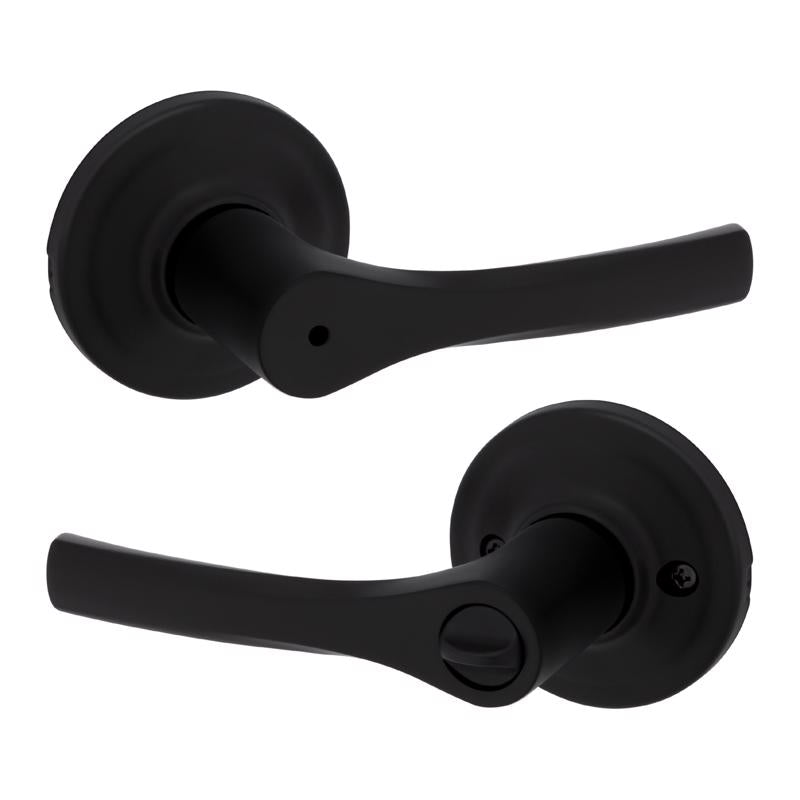Kwikset Matte Black Privacy Lever Right or Left Handed