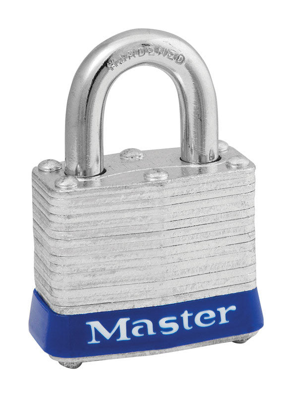Master Lock 1-5/16 in. H X 1-9/16 in. W Laminated Steel Pin Tumbler Exterior Padlock