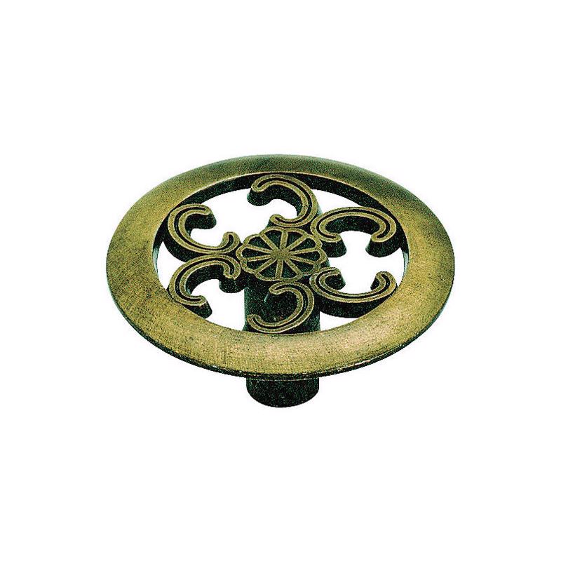 Amerock Allison Round Cabinet Knob 1-1/2 in. D 3/4 in. Antique Brass 1 pk