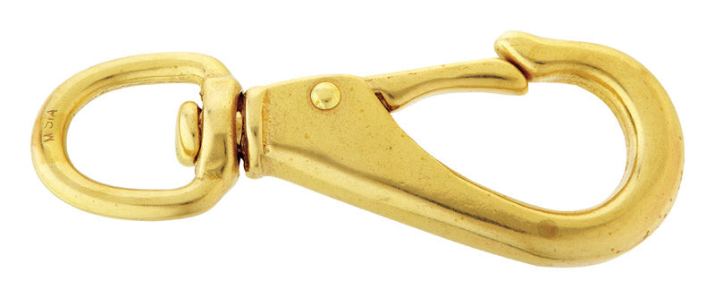 Campbell 3/4 in. D X 4-1/2 in. L Polished Bronze Quick Snap 140 lb