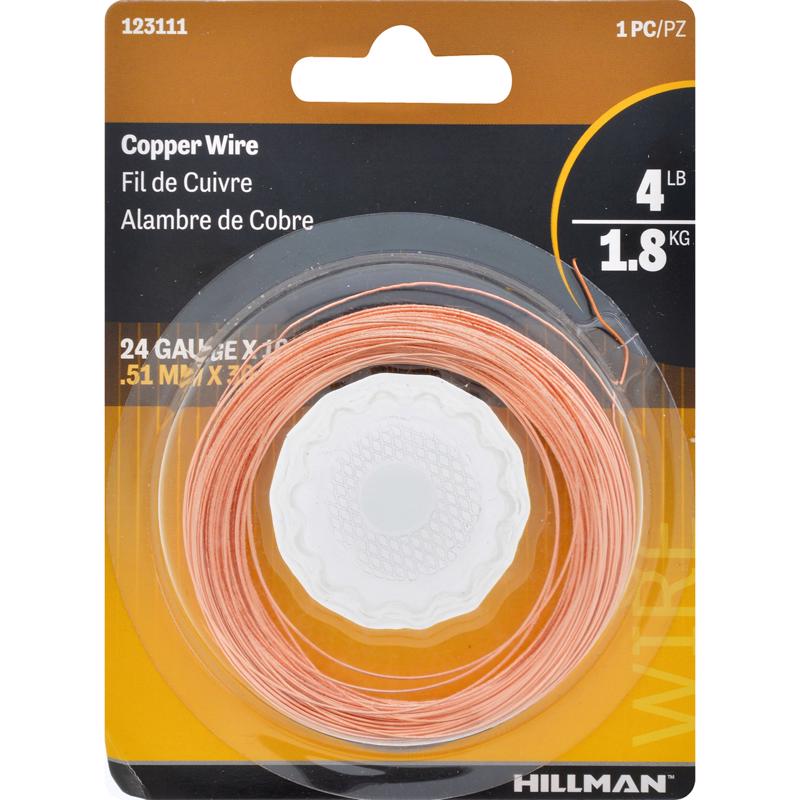 HILLMAN 100 ft. L Copper 24 Ga. Hobby Wire