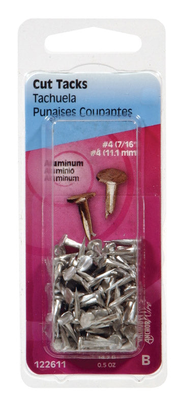 HILLMAN No. 6 X 1/2 in. L Silver Copper Cut Tacks 0.5 pk