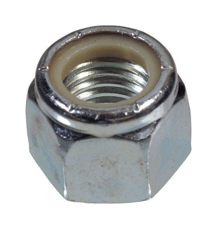 HILLMAN M10-1.50 mm Zinc-Plated Steel Metric Nylon Lock Nut 50 pk