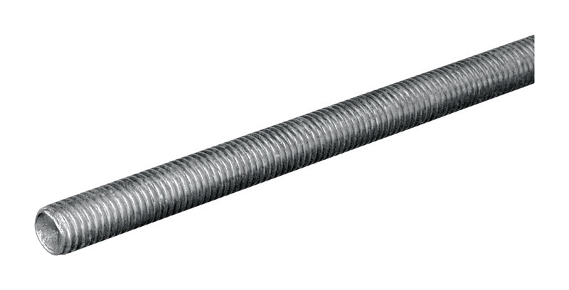SteelWorks 7/16 in. D X 24 in. L Low Carbon Steel Threaded Rod