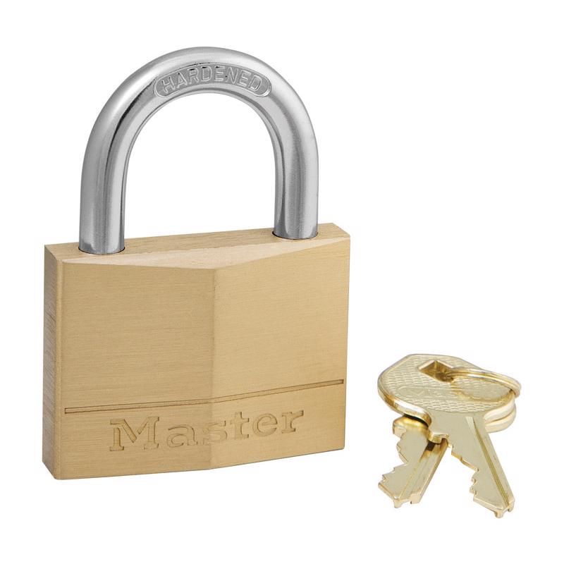 Master Lock 1-7/16 in. H X 5/8 in. W X 2 in. L Brass 5-Pin Cylinder Exterior Padlock