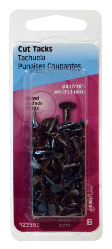 HILLMAN Anchor Wire No. 4 X 7/16 in. L Blue Steel Cut Tacks 1 pk