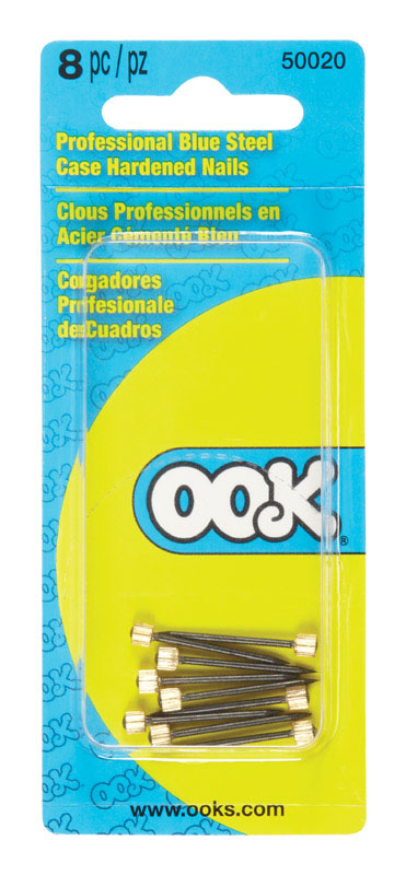 OOK Case Hardened Professional Picture Hanging Nails 1 lb 8 pc