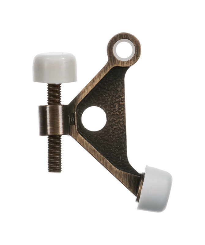 Ace 2-5/8 in. W Metal Antique Gold Hinge Pin Door Stop Mounts to door and wall 0 in.