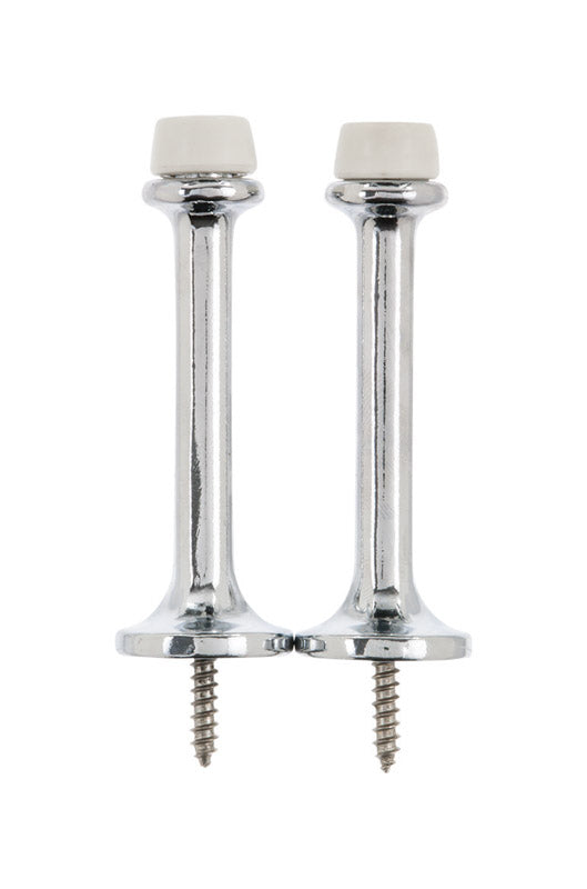 Ace 3 in. W Metal Chrome Yellow Rigid Door Stop Mounts to door and wall 1/8 in.