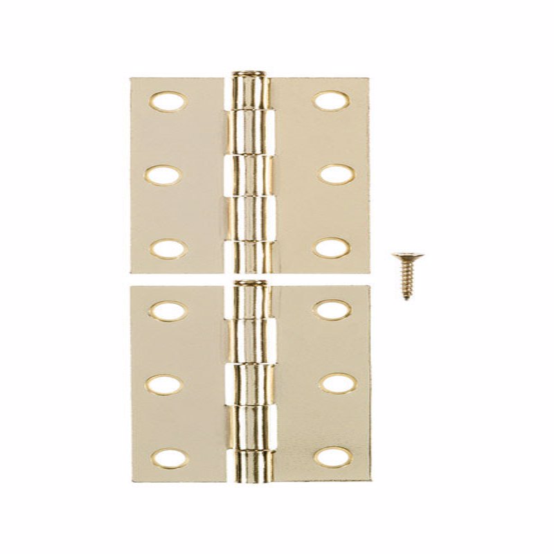 Ace 2.75 in. W X 3 in. L Bright Brass Gold Brass Narrow Hinge 2 pk