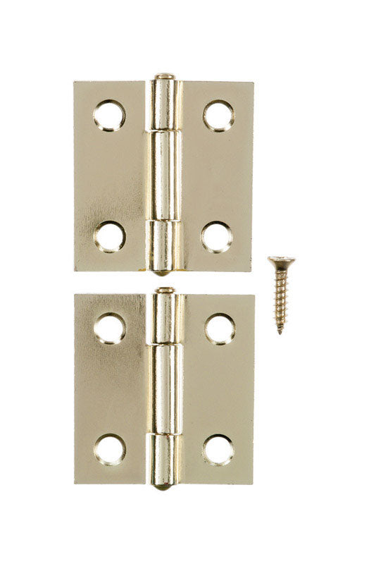 Ace 2.75 in. W X 1-1/2 in. L Bright Brass Brass Narrow Hinge 2 pk