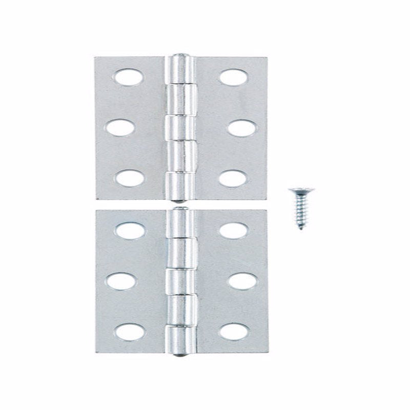 Ace 2-1/2 in. L Zinc-Plated Narrow Hinge 2 pk