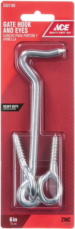 Ace 1 in. L Zinc Heavy Duty Gate Hook and Eye 1 pk