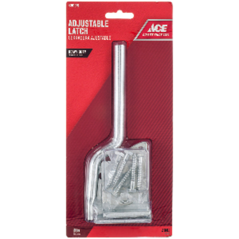 Ace 10.52 in. H X 4.75 in. W X 1.63 in. L Zinc-Plated Zinc Heavy Duty Adjustable Gate Latch