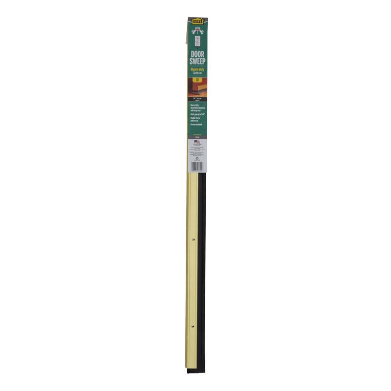 M-D BUILDING PRODUCTS Gold Aluminum/Vinyl Sweep For Doors 36 in. L X 2.13 in.
