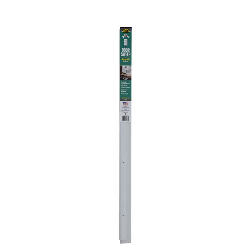 M-D BUILDING PRODUCTS White Aluminum/Vinyl Sweep For Doors 36 in. L X 2.13 in.