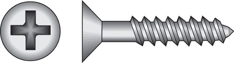 HILLMAN No. 6 X 1-1/2 in. L Phillips Black Phosphate Twin Thread Cabinet Screws 1 pk