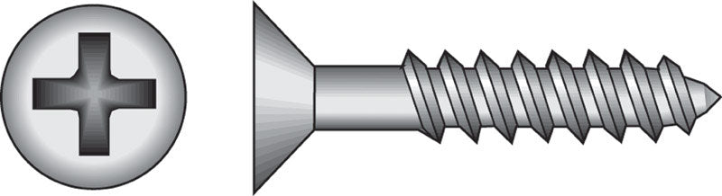 HILLMAN No. 10 X 2 in. L Phillips Black Phosphate Twin Thread Cabinet Screws 1 pk