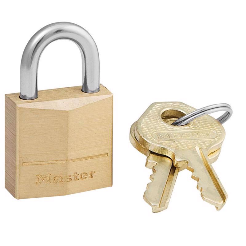Master Lock 3/4 in. H X 7/16 in. W X 3/4 in. L Brass Pin Cylinder Exterior Padlock