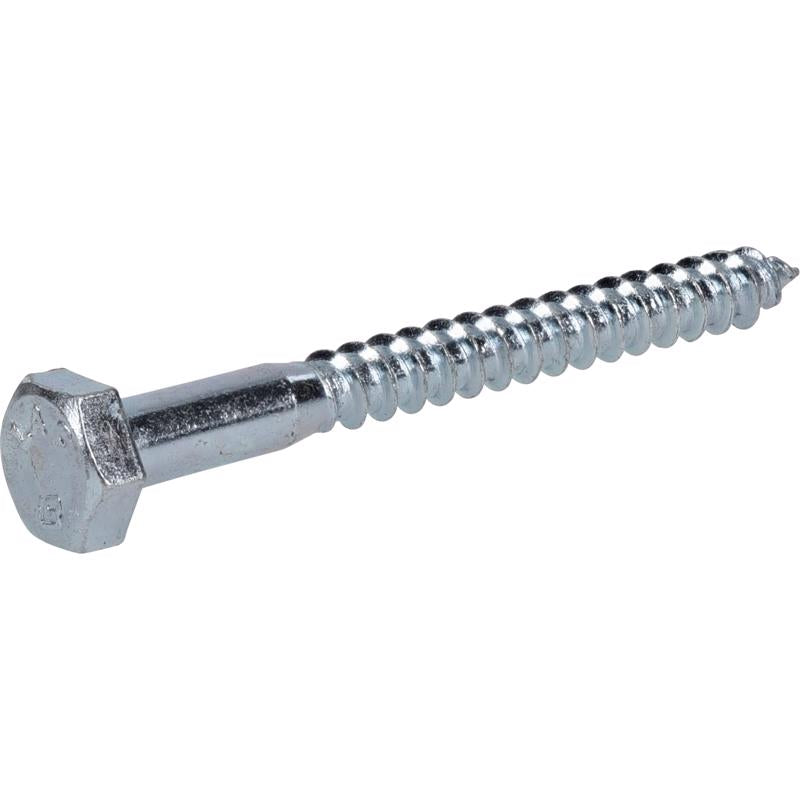 HILLMAN 1/4 in. X 2-1/2 in. L Hex Zinc-Plated Steel Lag Screw 100 pk