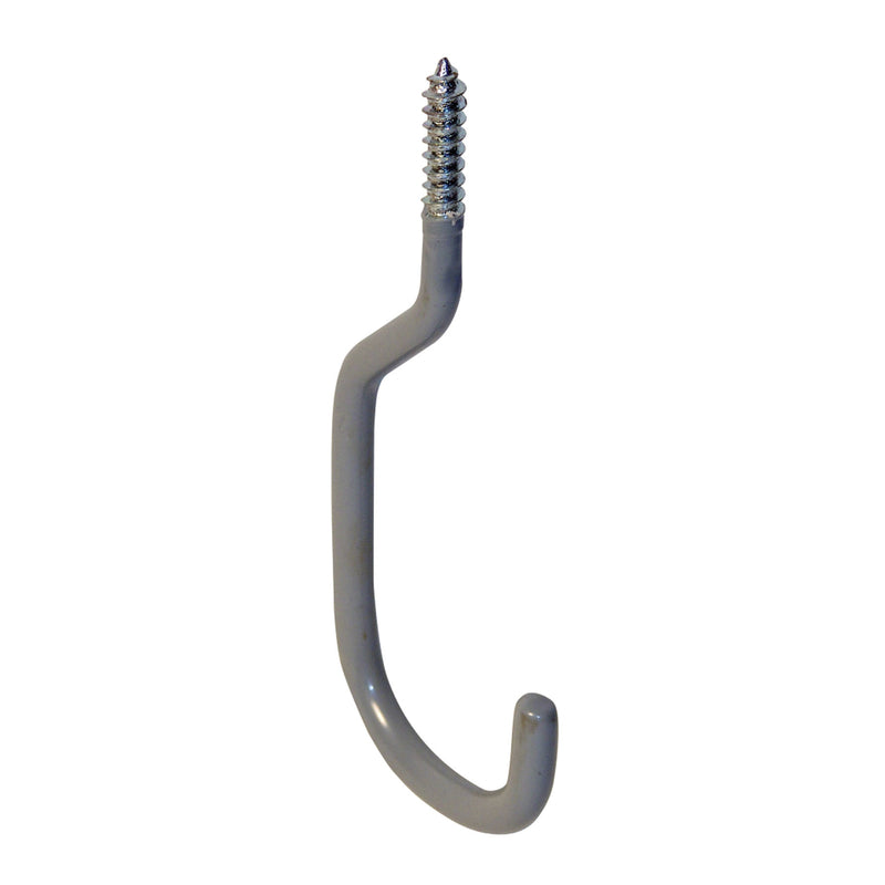 Crawford 6 in. L Vinyl Coated Gray Steel Medium Bike Hook Hook 20 lb. cap. 2 pk