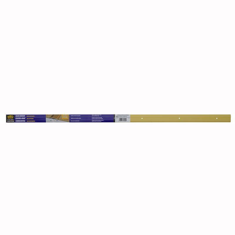 M-D BUILDING PRODUCTS 0.1 in. H X 1.25 in. W X 36 in. L Satin Brass Aluminum Seam Binder
