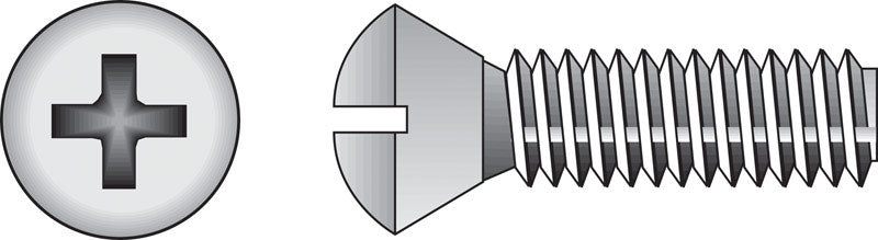 HILLMAN No. 6-32 Ga. X 3/8 in. L Phillips Oval Head Stainless Steel Machine Screws 100 pk