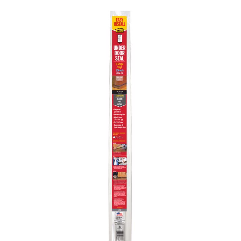 M-D BUILDING PRODUCTS CINCH Clear Vinyl Under Door Seal For Doors 36 in. L X 1.75 in.