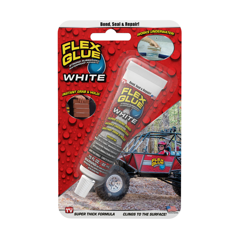 Flex Seal Family of Products Flex Glue MINI White Rubberized Waterproof Adhesive 0.75 fl. oz.