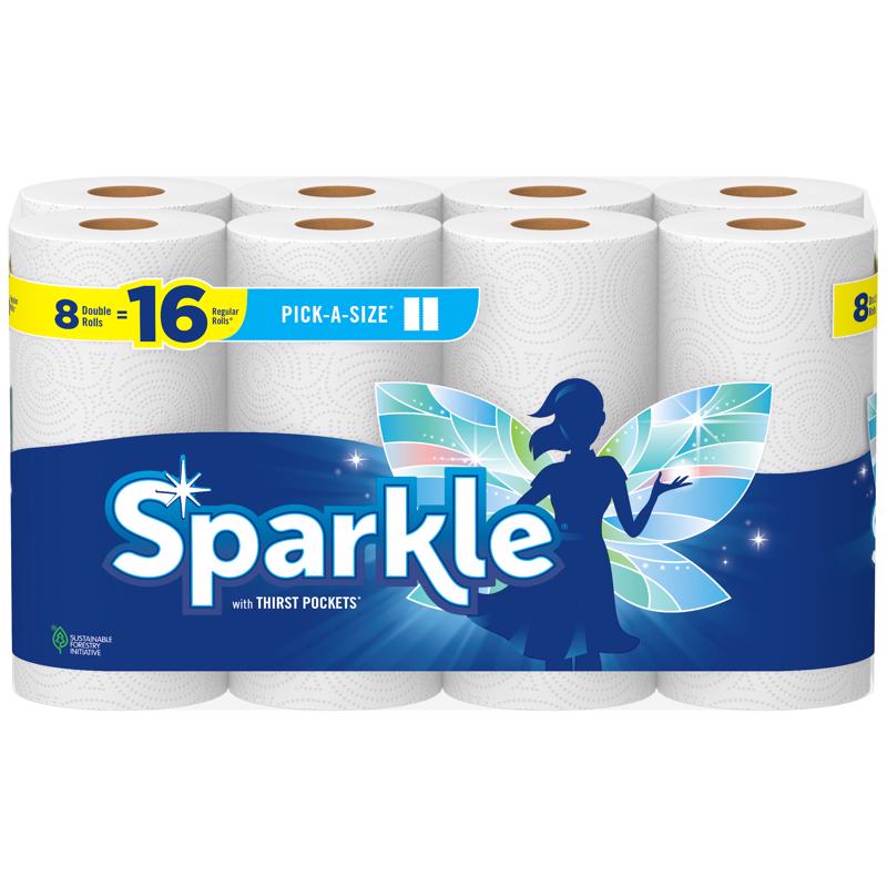 Sparkle Pick-A-Size Paper Towels 110 sheet 2 ply 8 pk