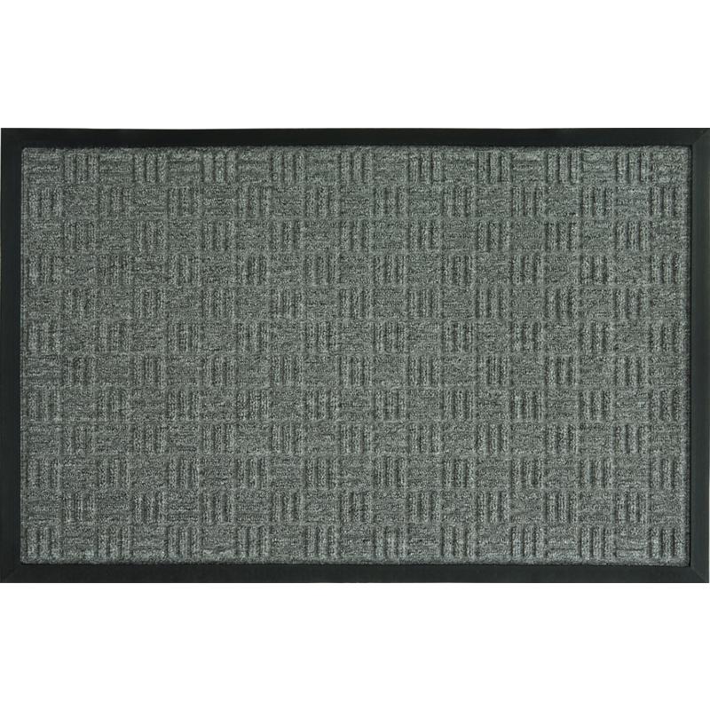 Sports Licensing Solutions 24 in. W X 36 in. L Gray Parquet Rubber Door Mat