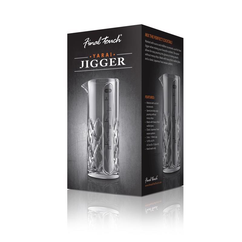 Final Touch 3.4 oz Clear Glass Jigger