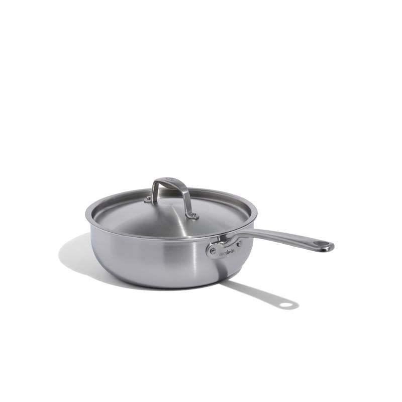 Made In Stainless Steel Chef Pan 10 in. 3 qt Silver