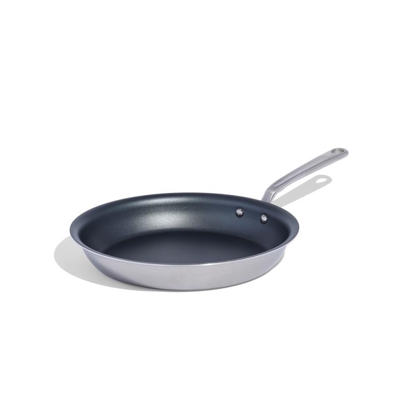 Made In Stainless Steel Fry Pan 12 in. Black/Silver