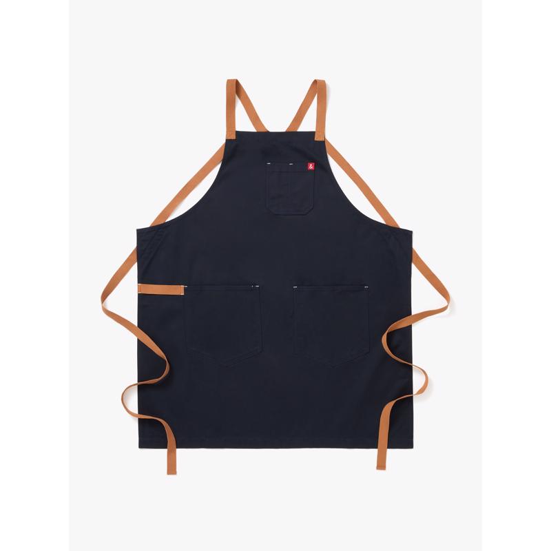 Hedley & Bennett Crossback 3 pocket Midnight Blue Canvas Solid Apron