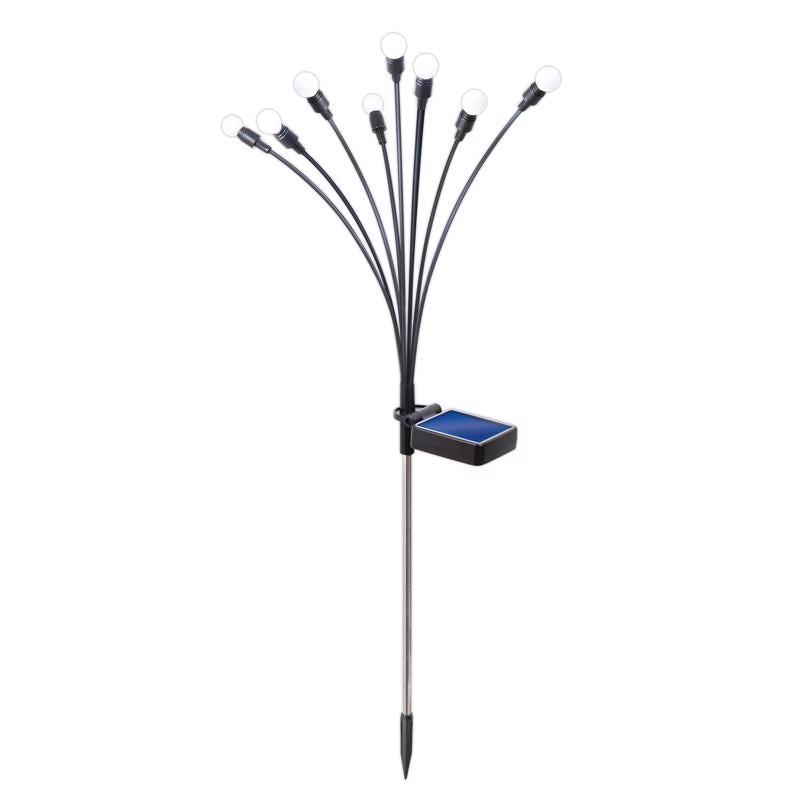 Sensor Brite Matte Black Solar Powered 10 W LED Garden Light 1 pk