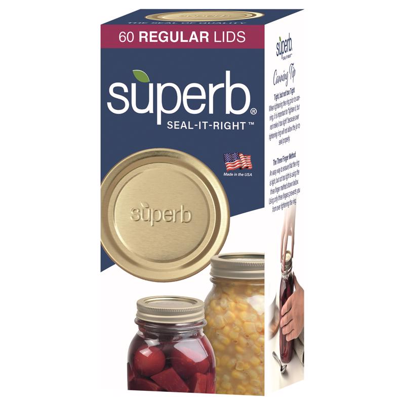 Superb Regular Mouth Canning Lid 60 pk