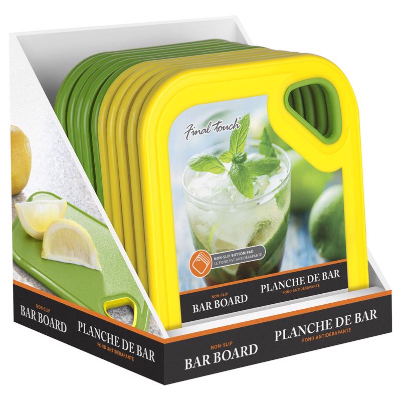 Final Touch 8 in. L X 6 in. W Plastic Cutting Board