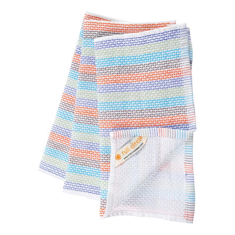 Full Circle Tidy Multicolored Cotton Dish Cloth 3 pk