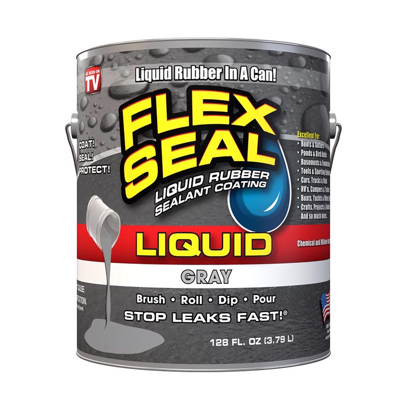 Flex Seal Family of Products Flex Seal Gray Liquid Rubber Sealant Coating 128 fl. oz.