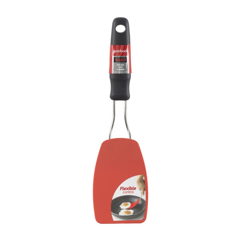 Good Cook Touch Black/Red Nylon/Stainless Steel Flex Turner