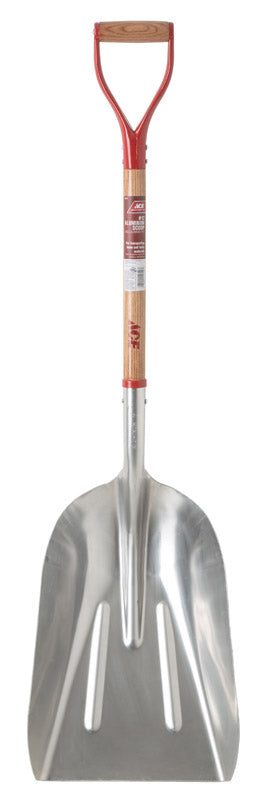 Ace 45 in. Aluminum Scoop General Purpose Shovel Wood Handle