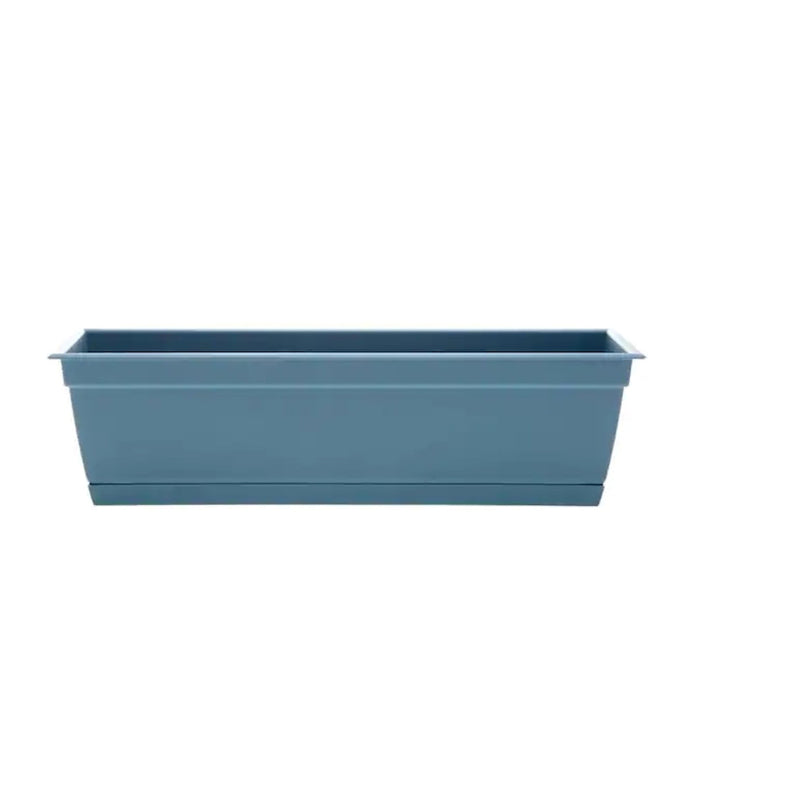 Bloem Dayton 6.87 in. H X 24 in. W X 7.75 in. D Plastic Window Box Ocean Blue