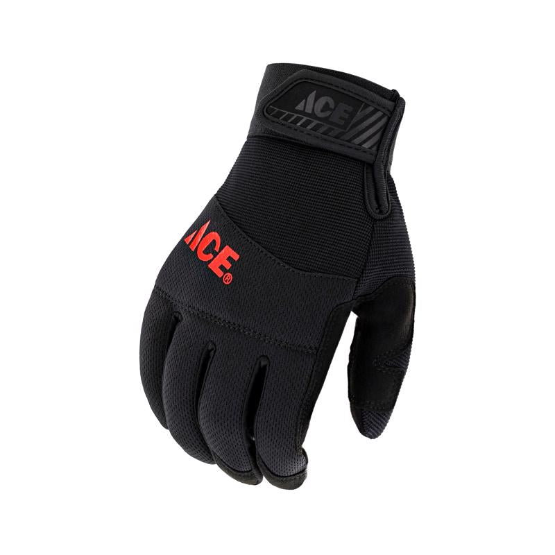 Ace XL I-Mesh General Purpose Black Gloves