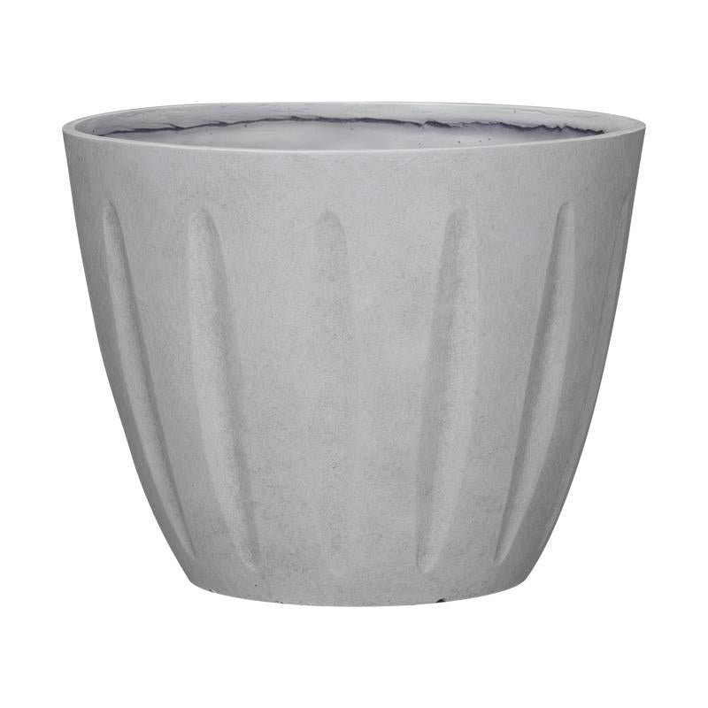 L&G 10 in. H X 12 in. D Polyresin Spritzer Planter Stone