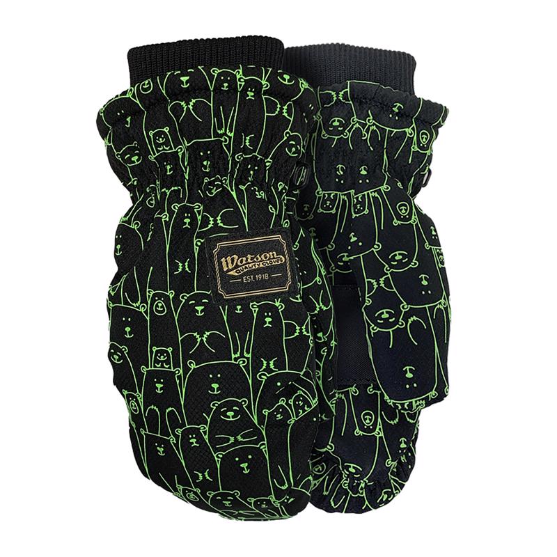 Watson Gloves XS Nylon LÂ’il Bear Mitts Green Cold Weather Gloves