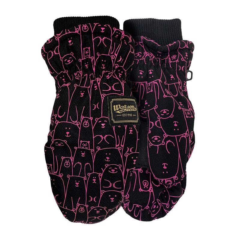 Watson Gloves XS Nylon LÂ’il Bear Mitts Pink Cold Weather Gloves