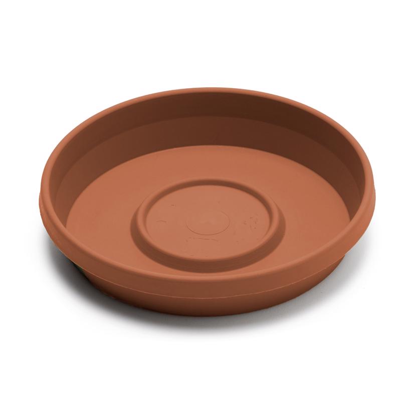 Bloem Terra 1.75 in. H X 8 in. W X 9.25 in. D Resin Traditional Plant Saucer Terra Cotta